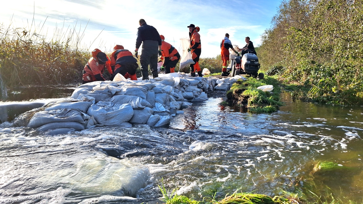 Deichbruch in Wieck a. Darß