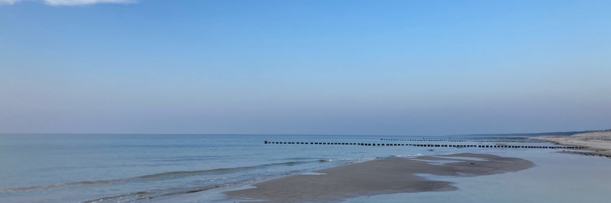 Sandbank am Ostseestrand